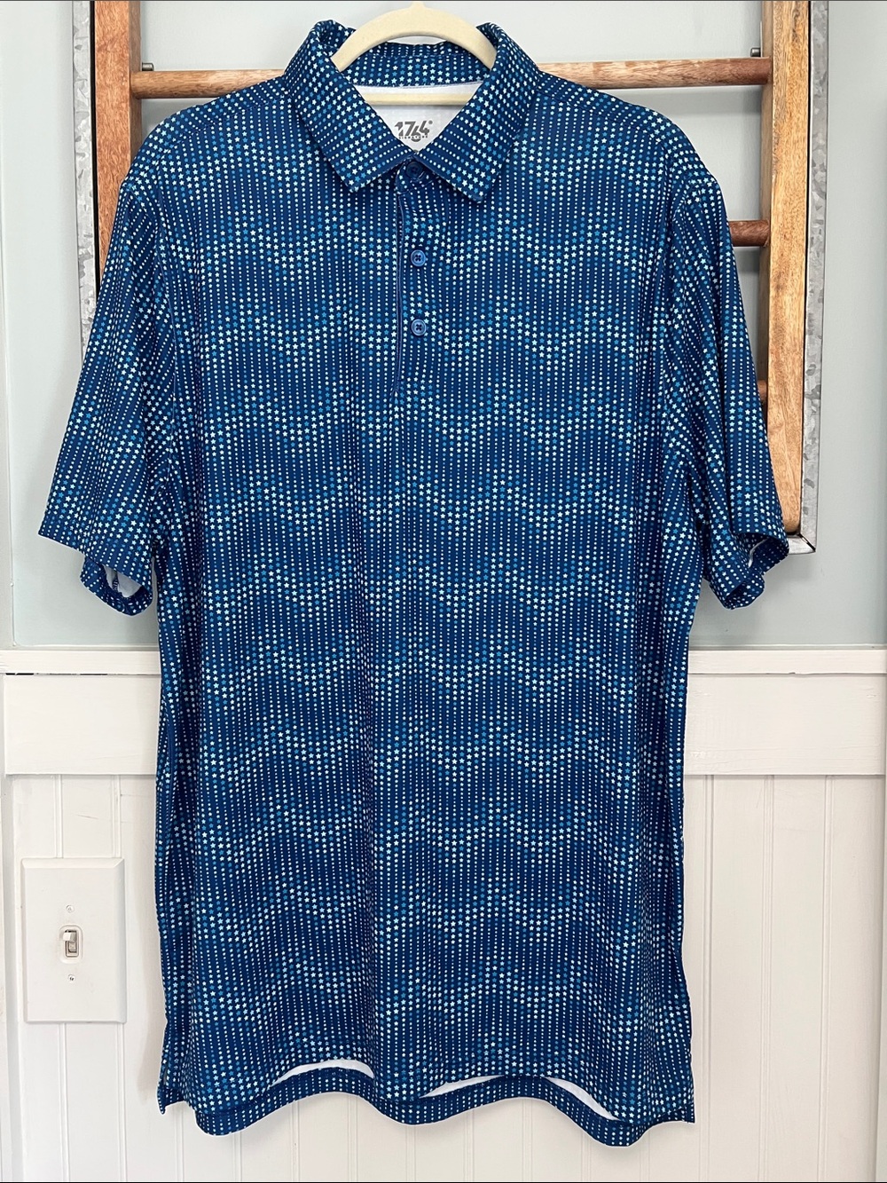 1764 Golf men’s polo shirt performance large blue